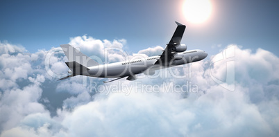 Composite 3d image of graphic airplane