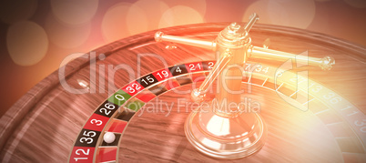 Composite image of 3d image of wooden roulette