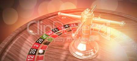 Composite image of 3d image of wooden roulette