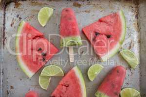 Wassermelonen Eis am Stiel