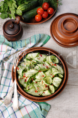 Cucumber spicy salad