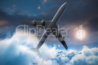 Composite 3d image of airplane