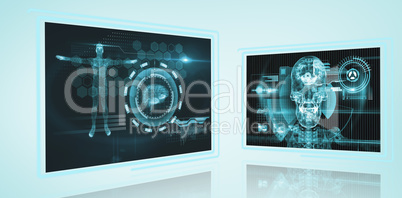 Composite 3d image of composite image of different application interface