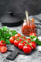 Tomatoes and tomato sauce