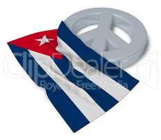 friedenssymbol und flagge von kuba