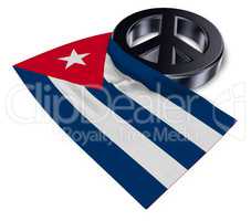 friedenssymbol und flagge von kuba
