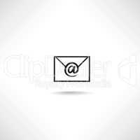 Mail sign. E-mail icon. Email letter symbol isolated with shadow