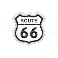 Travel USA sign. Route 66 label. American road icon