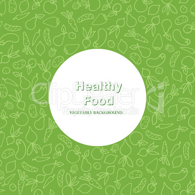 Vegetable frame pattern. Healthy food ingredient card background