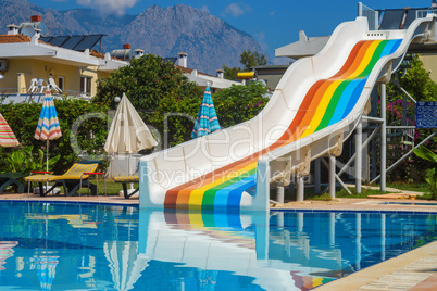 colorful water slide