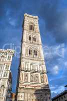 bottom view of the famous Campanile of Florence