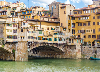 Detail of medieval Ponte Vecchio bridge