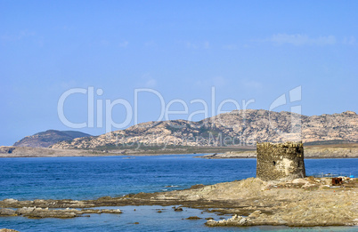 Amazing view of the famous La Pelosa in Sardinia, Italy