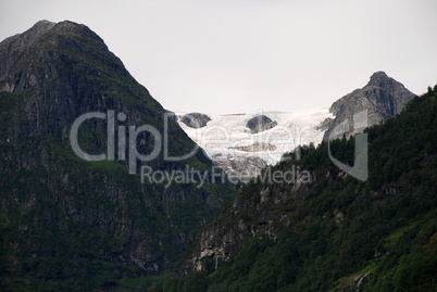 View to the Jostedalsbreen National Park in Norway