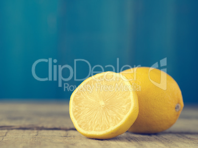 Fresh organic lemon fruit