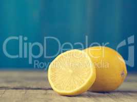 Fresh organic lemon fruit
