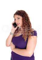 Beautiful woman talking on the phone.