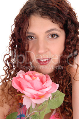 Beautiful face of young woman.