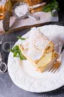 Karpatka is a traditional Polish cream pie