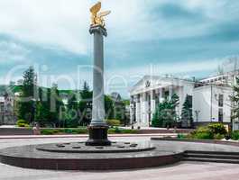 Crimea, the central square of the city of Kerch. Theatre of Dram