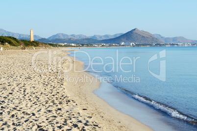 The beach in Playa de Muro, Mallorca, Spain