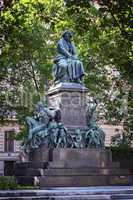 Beethoven monument on the Beethovenplatz square in Vienna, Austria.