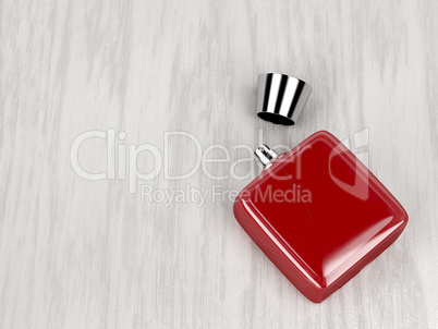 Red perfume bottle