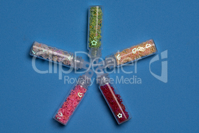 Set of colorful glitters