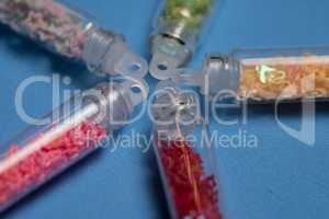 Set of colorful glitters