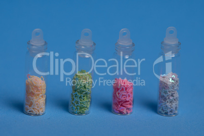 Set of colorful glitters