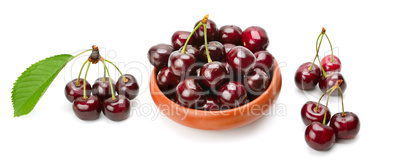 Ripe cherry isolated on white background