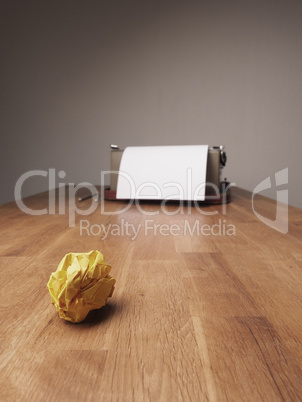 Be creative, crumpled yellow paper