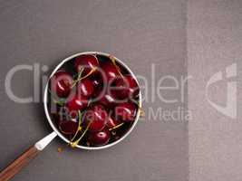 Sweet cherries in a bowl
