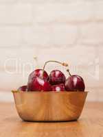 Sweet cherries in a bowl