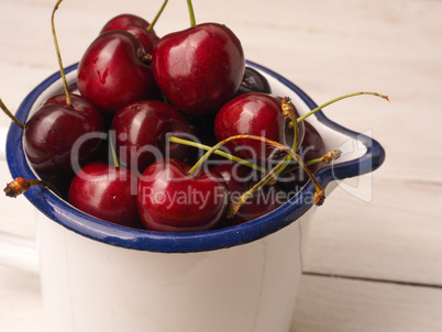 Sweet organic cherries