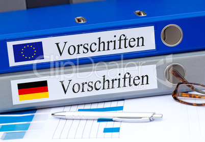 EU und Deutschland Vorschriften Ordner