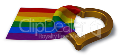 gay pride flagge und herz symbol