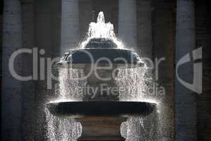 Fountain in front of St Peters Basilica in Vatican