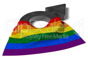 Gay Pride Flagge und symbol für männlich