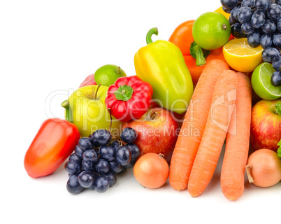 set fruit and vegetables