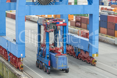 Containerterminal in Hamburg, Deutschland