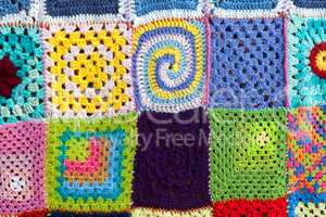 Coloured knitted carpet textile background