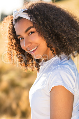 Beautiful Mixed Race African American Girl Teenager