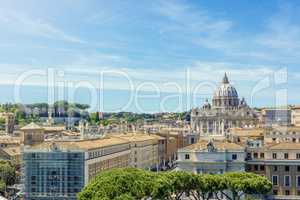 Vatican and Basilica of Saint Peter seen from Castel Sant'Angelo