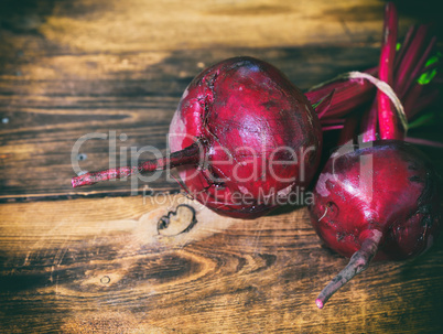 Two fresh red beets