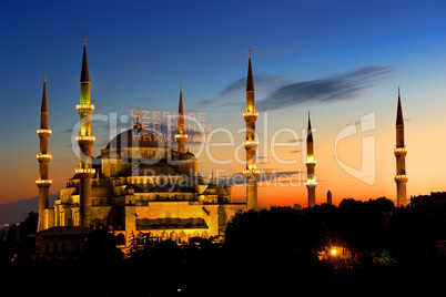 Illuminated Blue Mosque