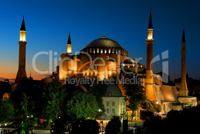 Illuminated Hagia Sophia