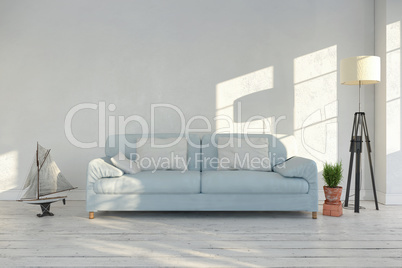 3d render - interior of scandinavian living room