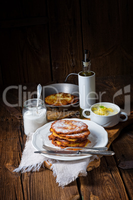 sweetened potato pancakes