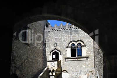 facade of Palazzo Corvaia in Toarmina, Sicily